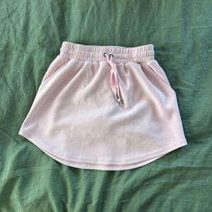 Like New Pink Mini Skirt with Drawstring